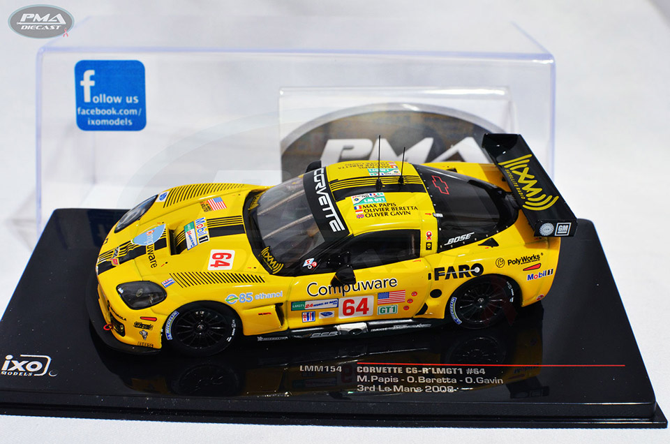 MAX PAPIS, OLIVER GAVIN, OLIVIER BERETTA 2008 CORVETTE RACING CHEVROLET CORVETTE C6-R LMGT1 1:43